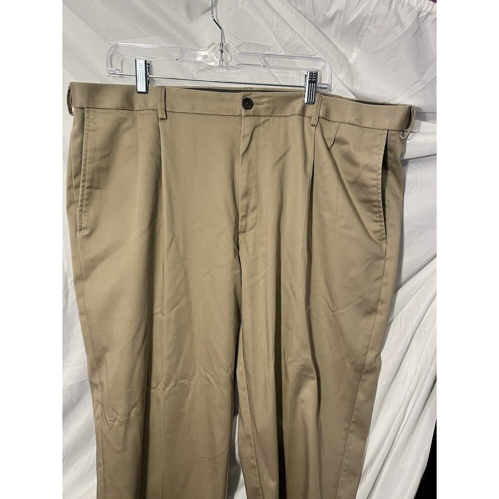 Haggar Premium No Iron Straight Fit Khakis Flat Front Pants 42x30